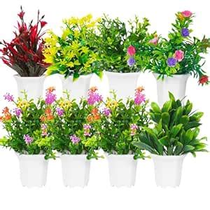 Buy Dekorly Plastic Wild Artificial Flower Plants With Cute Hexa Pot ...
