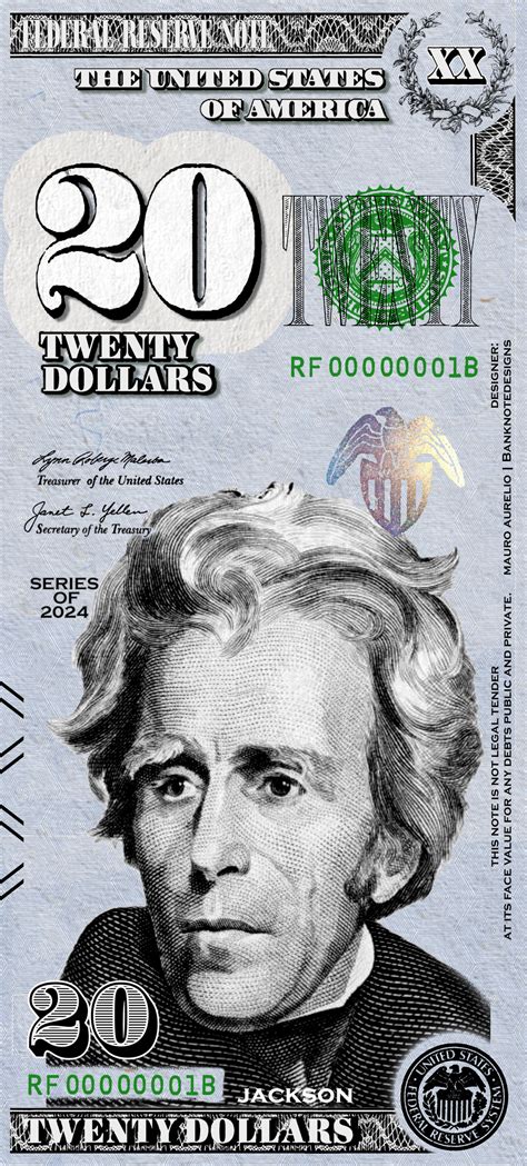 20$ Bill: Third vertical dollar bill : r/banknotedesigns