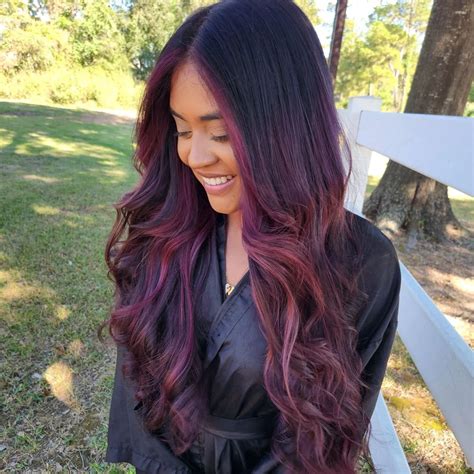 Maroon And Black Hair Color