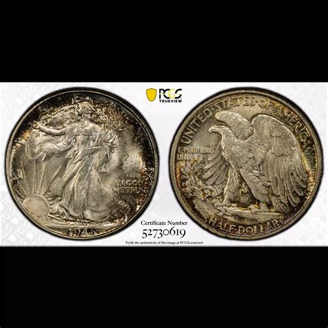 1945 Walking Liberty Half Dollar PCGS MS-65 - Brian Timmons Rare Coin