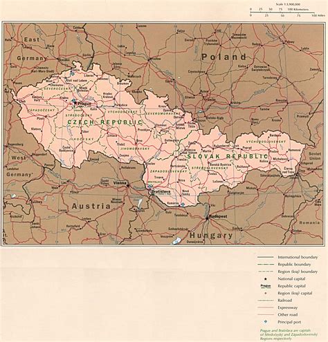 Maps of Czech Republic | Detailed map of the Czech Republic in English | Travel map of Czech ...