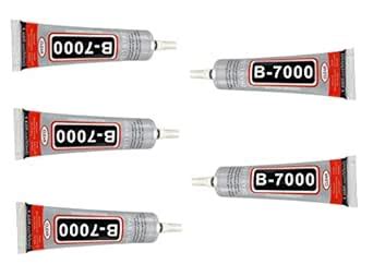 Ekon Pack of 5 B7000 Multipurpose Transparent Clear White Adhesive ...