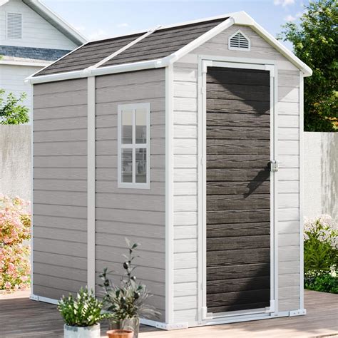 Amazon.com : SELLERWE 6x4 FT Outdoor Storage Shed, Waterproof Thicker ...
