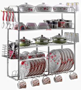 AVAIL Utensil Kitchen Rack Steel Kitchen Dish Rack | Plate Cutlery ...