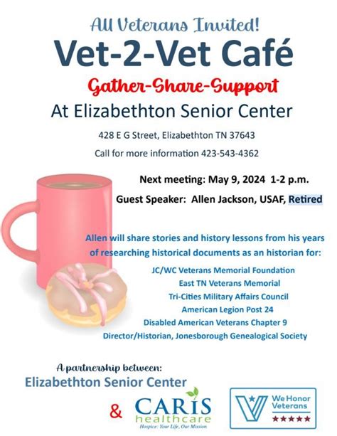 Vet-2-Vet Cafe Hosted by Caris Healthcare & Elizabethton Senior Center ...
