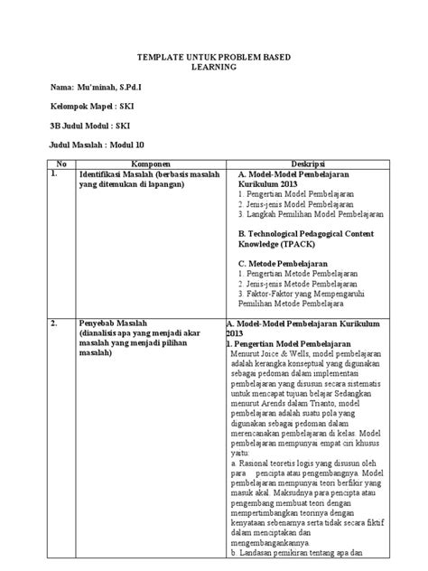 Image result for Problem Based Learning Examples Using File Template