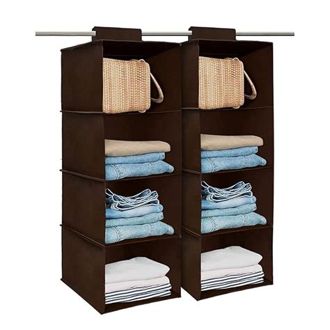 Kuber Industries (Pack of 2) Shoe Stoarge Rack | 4 Shelf Closet Hanging ...