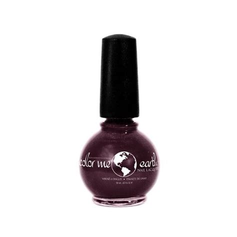 Color Me Earth Nail Polish--Aubergine--Dark Plum Purple, Vegan, 0.65 fl ...