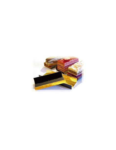 CARTON REC. 13x4.5cm. PLG int ORO/NG (200)Bases Rectangulares