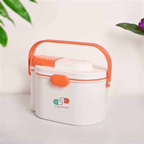 VON CASA Plastic First Aid Box – White & Orange, Oval – MARKET99
