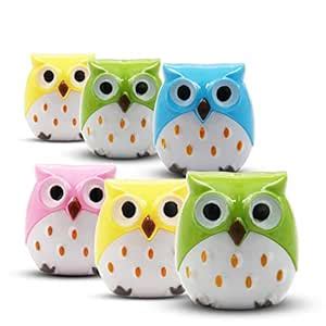 SZJHXIN Pencil Sharpener,Pack of 6 Pencil Sharpeners Manual Cute ...