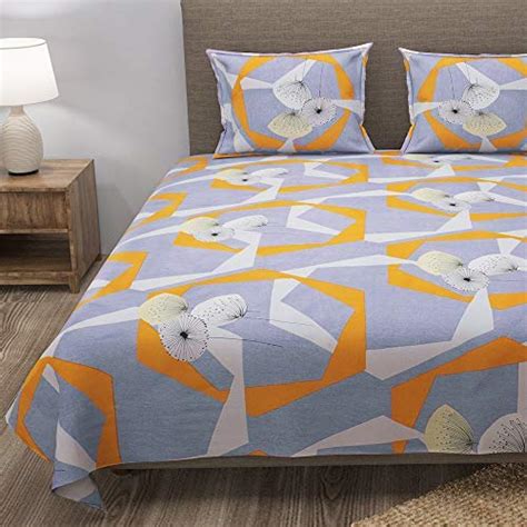 Metropolis Daffodil Double Bed Luxury Super Soft Poly-Cotton Bed Sheet ...