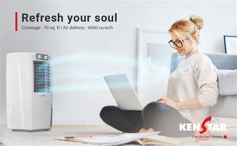 Kenstar Nix Portable Table Top Mini Air Cooler for Home - Inverter ...