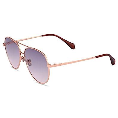 French Connection|Gold Full-rim Frame Aviator Sunglasses|100% UV ...