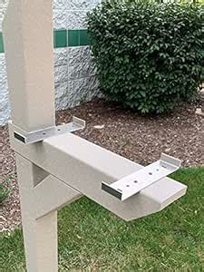 Rust-Free Mailbox Mounting Bracket, Aluminum, Large (fits 21” L x 8” W ...