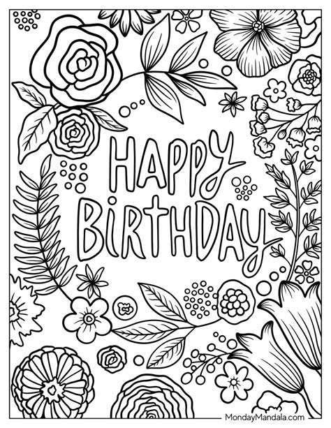 Free Coloring Pages Happy Birthday [2025]