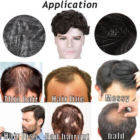 Buy S-noilite Curly Mens Toupee Human Hair Toupee Hairpiece for Men PU ...