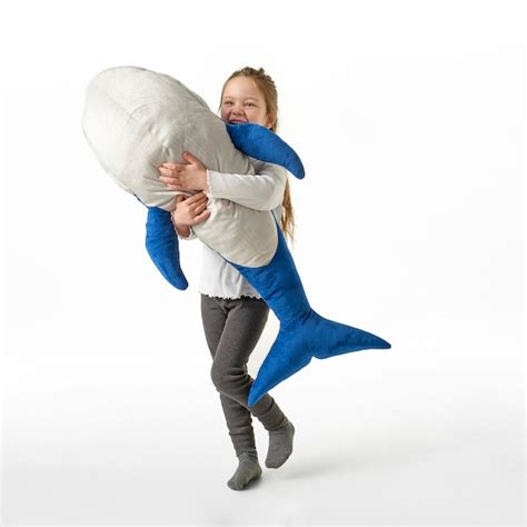 BLÅVINGAD soft toy, blue whale, 100 cm (39") - IKEA