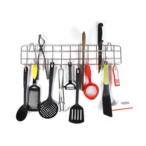 AmarRubal Stainless Steel Modular Kitchen Hook Stand | Wall Cutlery ...