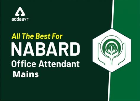 All The Best For NABARD Office Attendant Mains Exam 2020