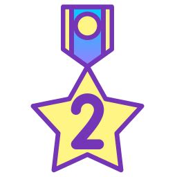 2nd position badge - Free icons