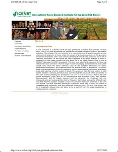 Mini Core collection of Chickpea. - OAR@ICRISAT