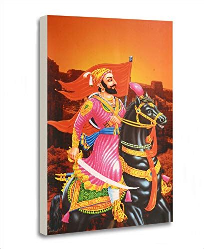 AAF Shivaji maharaj,Shivray Manamanat Canvas Wooden Framed Textured ...