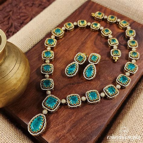 Stunning Green Neckpiece With Earrings (Gn8589) – Nakoda Payals