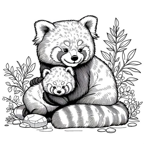 Coloring Sheet Red Panda