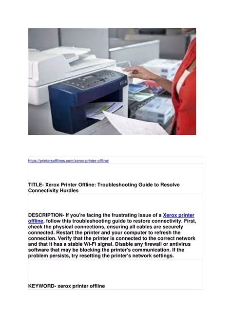 PPT - Xerox Printer Offline: Troubleshooting Guide to Resolve Connectivity Hurdles PowerPoint ...