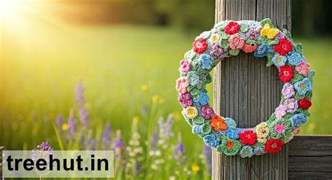 Crochet a Spring Wreath with Beginner Flowers, Crochet Ideas