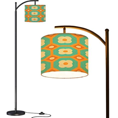 Arc Floor Lamps 70s Retro Seamless Pattern 60s 70s Aesthetic Style ...