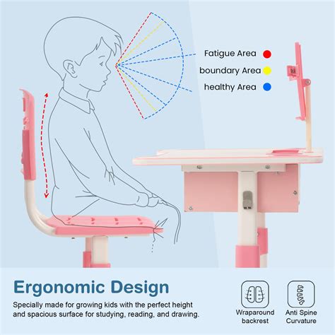 Buy Height Adjustable Study Table and Chair Set for Kids Ergonomic Design – Baybee India