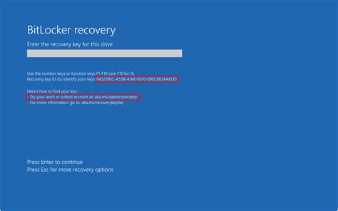 Image result for BitLocker Recovery Window