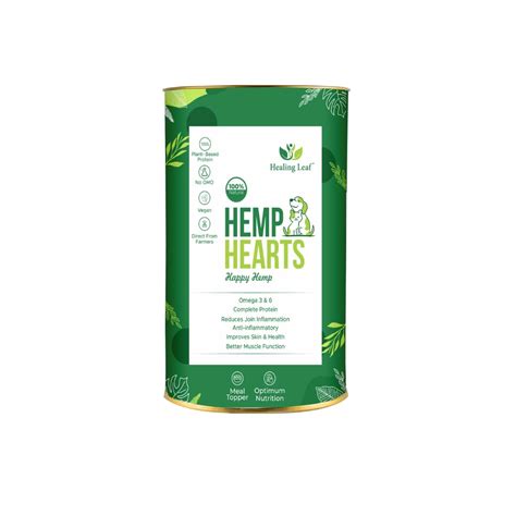 Healing Leaf Hemp Hearts for Dogs Calming Natural Anxiety Relief, 100g ...