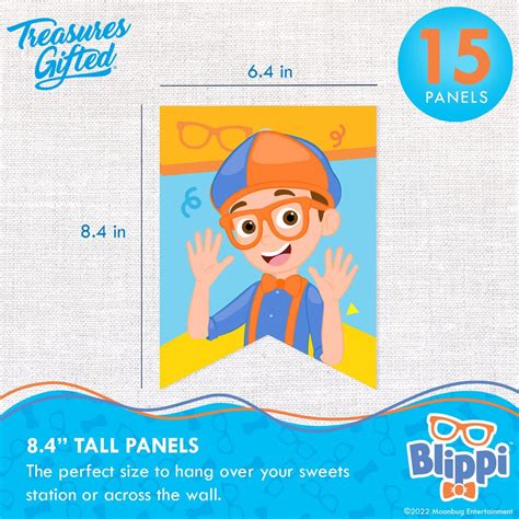 Buy Treasures Gifted Blippi Party Birthday Banner - Blippi Happy ...