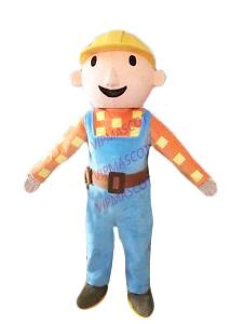 Adults mascot bob the builder costumes party fancy dress halloween ...
