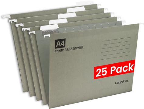 LOUFOGEI A4 Suspension Files, 25 Pcs Filing Cabinet Suspension Files ...