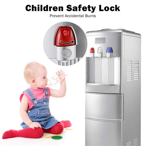 GOFLAME 2 in 1 Water Cooler Dispenser with Built-in Ice Maker Machine ...