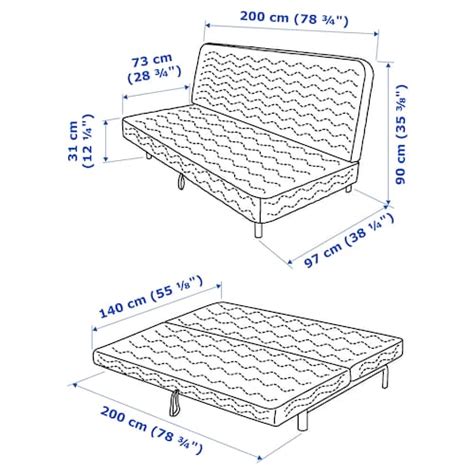 NYHAMN 3-seat sofa-bed, with pocket spring mattress/Knisa grey/beige - IKEA