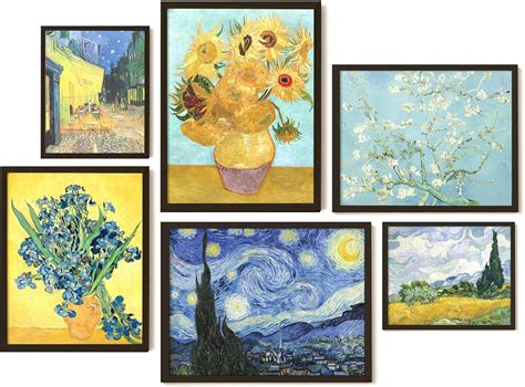 Amazon.com: EXCOOL CLUB Vincent Van Gogh Wall Art Prints - 12x16 Starry ...