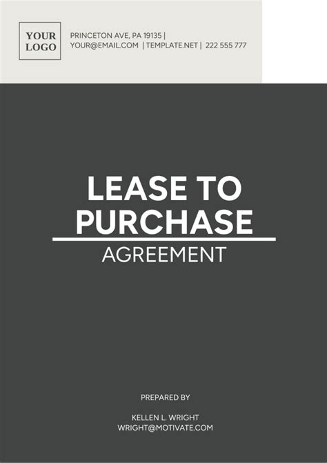 Free Rent To Own Agreement Templates, Editable and Printable