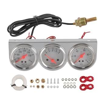 JDMSPEED 2inch Triple Gauge kit Volt Meter Water Temp Temperature Gauge ...