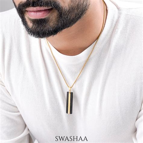 Solomon 18K Gold Plated Men's Chain Pendant – Swashaa