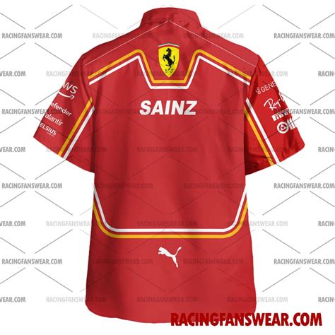 Carlos Sainz Formula One Racing 2024 Uniform Apparel Clothes Hawaiian ...