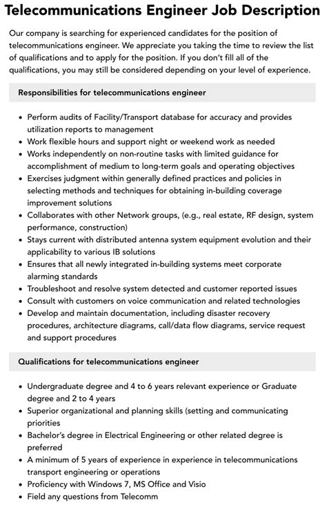 Image result for Telecommunications Engineering Jobs