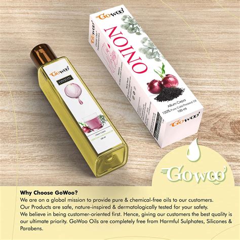 Buy GO WOO 100% ONION SEED CARRIER OIL COLD PRESSED 100 ML Online & Get ...