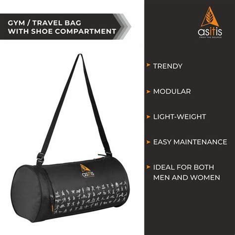 AS-IT-IS Nutrition Modular Gym/Travel Bag with Shoe Compartment (for M