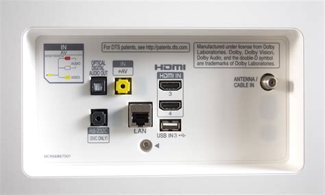 Image result for LG B7 Inputs