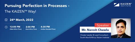 Webinar - Pursuing perfection in the processes- The Kaizen Way!